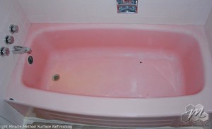 Pink bathtub