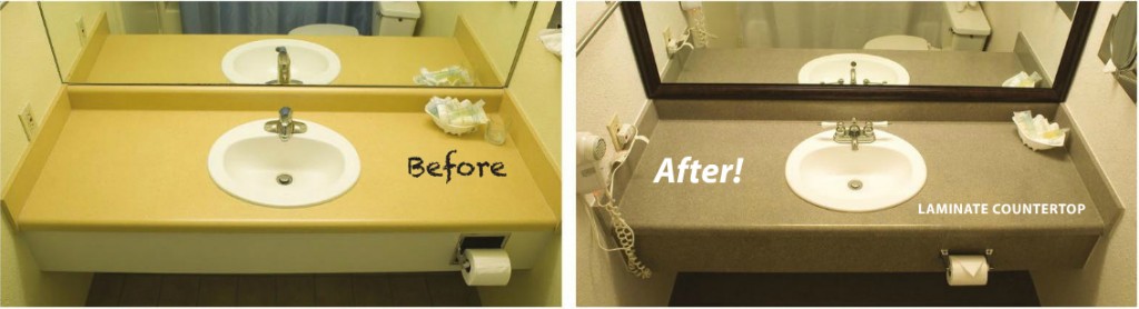 hotel bathrom counter resurface
